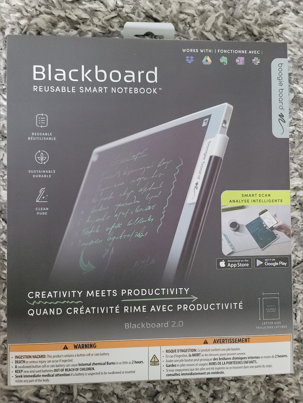 Brand New Boogie Board Blackboard 2.0 Smart Notebook.